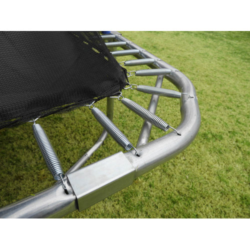 YJ USA Jumpking 10 X 14 Foot Rectangular Trampoline With Safety Net